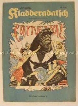 Satirezeitschrift "Kladderadatsch" u.a. zur Genfer Abrüstungskonferenz
