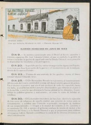 La patria hace cien años : Sucesos acaecidos en junio de 1823