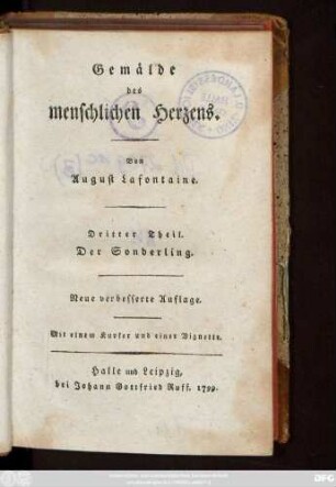 Theil 3 = Theil 2: Gemälde des menschlichen Herzens