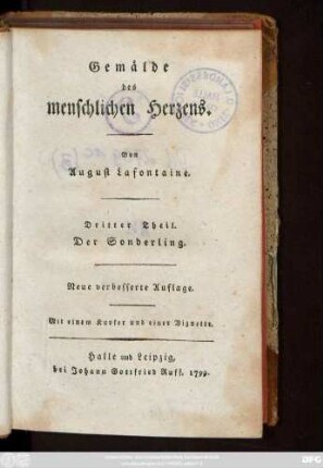 Theil 3 = Theil 2: Gemälde des menschlichen Herzens