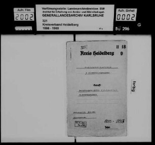 Personalakte Schlachter, Gertrud (*19.11.1907) Kreisfürsorgerin in Neckarbischofsheim (1931 - 1935)