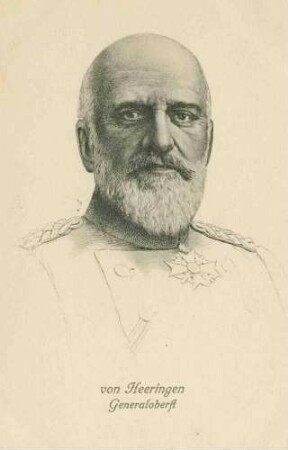 Josias von Heeringen, preuss. Generaloberst und Kriegsminister in Uniform mit Orden pour le mérite, Brustbild
