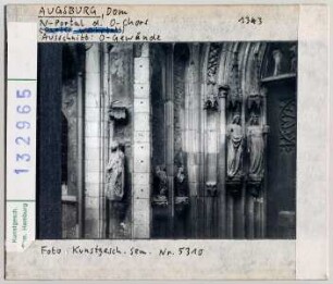 Augsburg, Dom: Ostchor, Nordportal, östliches Gewände, Ausschnitt