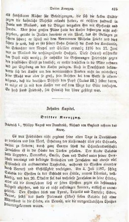 Zehntes Kapitel. Dritter Kreuzzug
