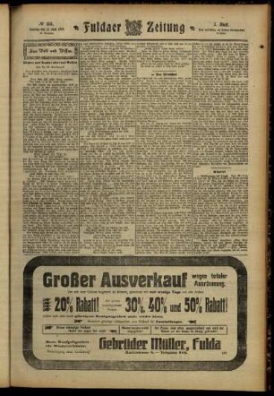 Dritte Ausgabe vom Samstag, den 15. Juni 1912.
