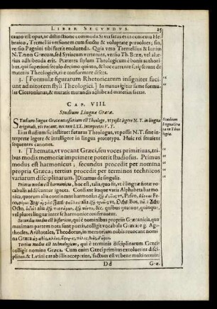 Cap. VIII. Studium Linguae Graecae.