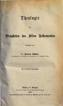 Theologie der Propheten des Alten Testaments