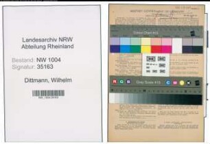 Entnazifizierung Wilhelm Dittmann , geb. 01.04.1907 (Zimmermann)