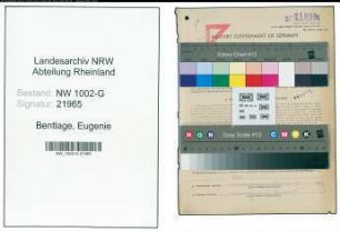 Entnazifizierung Eugenie Bentlage, geb. 15.06.1902 (Angest.)