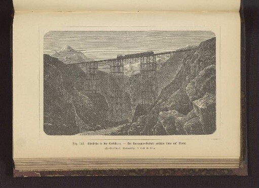 Fig. 142. Eisenbahnen in den Cordilleren. - Der Varragnas-Viadukt zwischen Lima und Oroya