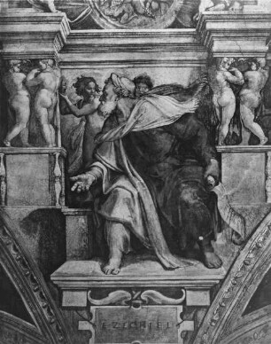 Sixtinische Decke — Propheten und Sibyllen — Ezechiel