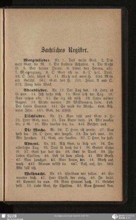Sachliches Register