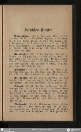 Sachliches Register