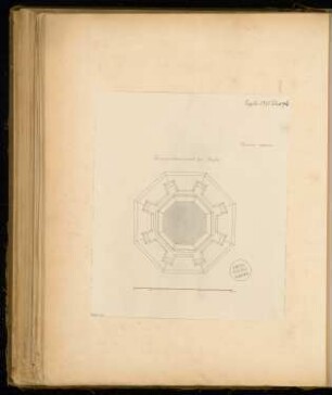 Gefallenendenkmal für den Kreis Neiße Monatskonkurrenz September 1875: Grundriss; Maßstabsleiste