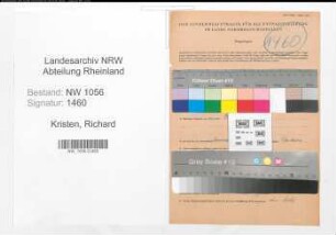 Entnazifizierung Richard Kristen , geb. 03.04.1905 (Angestellter)