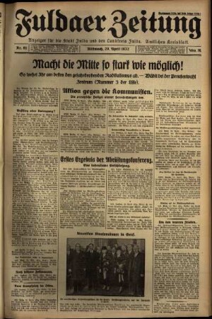 Ausgabe vom Mittwoch, den 20. April 1932.