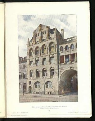 Wohnhausgruppe am Kaiserplatz in Karlsruhe, Stephanienstr. 94 und 96. Außenansicht.