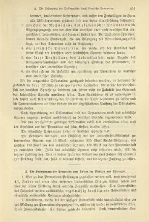 Abschnitt XVII. Die akademischen Hürden