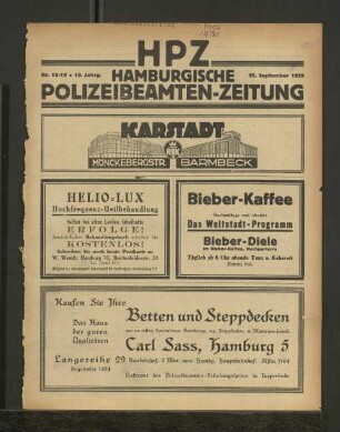 Nr. 18-19 * 19. Jahrg. 25. September 1929