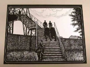 Brücke über die Gleisanlagen der Zeche Königsgrube