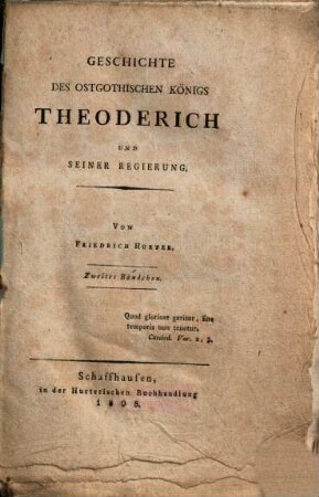 Geschichte des ostgotischen Königs Theoderich und seiner Regierung, 2