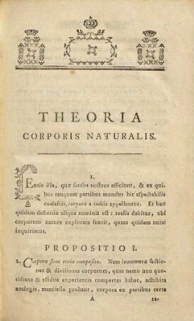 Theoria corporis naturalis principiis Boscovichii conformata
