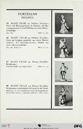 Porzellan Figuren (Nr. 25-32)