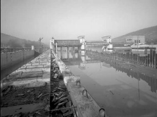 Baustelle Neckarzimmern, Hochwasser