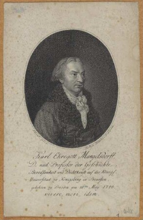 Bildnis des Karl Ehregott Mangelsdorff