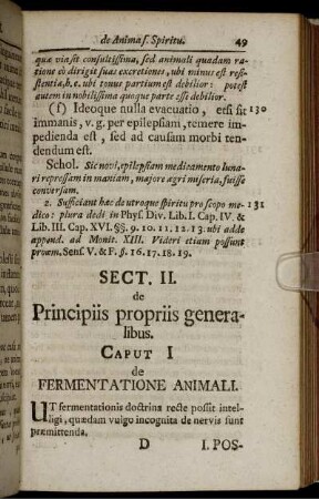 Sect. II. de Principiis propriis generalibus.