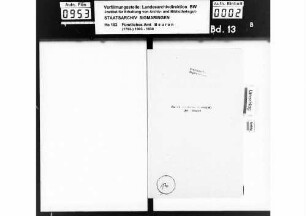 Einführung des "Tax Regulativs" des Oberamts Sigmaringen in Bärenthal