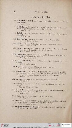 Arbeiten in Glas (Nr. 243 - 291)