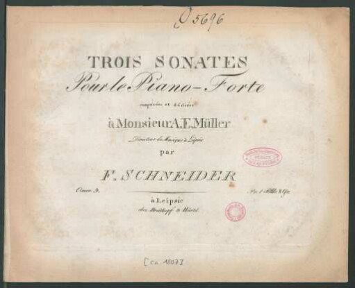 Trois Sonates Pour le Piano-Forte : Oeuvr 3.