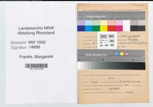 Entnazifizierung Margarete Franke, geb. 20.12.1896 ()