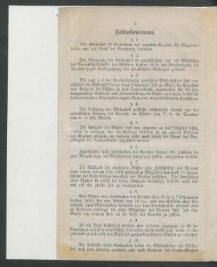 Bibliotheksordnung