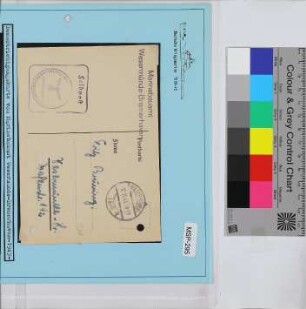 Dienst-Vordruck-Feldpostkarte, Schiffsname/Landeinheit: Marinebauamt Wesermünde-Bremerhaven; Frankatur, Mi.-Nr.: [Keine]; Poststempel: Wesermünde-Lehe a 17.11.43. 18-19; Nebenstempel: Feldpost Marinestandortbauamt Wesermünde