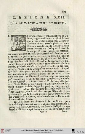 Lezione XXII.