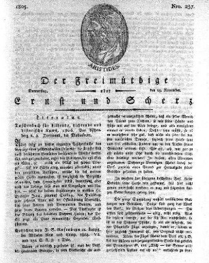 Nro. 237, Donnerstag den 29. [28.] November