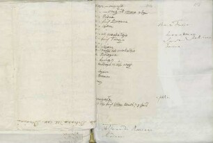 Itinerar einer italienischen Reise von Karoline Luises Hand.