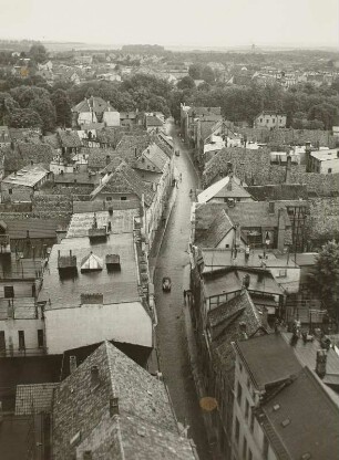 Güstrow. Stadtteilansicht von einem erhöhten Standort