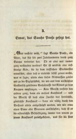 3. Etwas, das Sancho Pansa gesagt hat