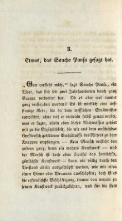 3. Etwas, das Sancho Pansa gesagt hat