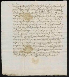 Gesiegelte Gewaltbriefe der Städte und Ämter Marbach, Brackenheim, Bottwar, Besigheim, Güglingen, Weinsberg, Neuenstadt, Beilstein und Lauffen gegenüber dem Deutschmeister Walther von Cronberg aus den erlittenen Schädigungen