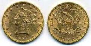 10 Dollar, Goldmünze
