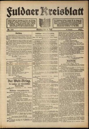 Ausgabe vom Montag, den 09. Juli 1917.
