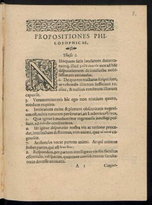 Propositiones Philosophicae.