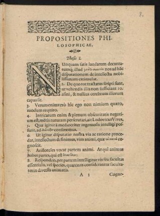 Propositiones Philosophicae.