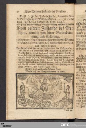 Vom dritten Zustande des Menschen, nemlich von seiner Wiederbringung und Erloesung