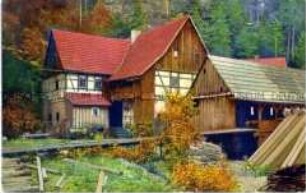 Ansicht der Buschmühle in Kirnitzschtal (Sachsen)