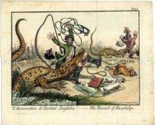 L'Insurrection de l'Institut Amphibie (Nr. 11 einer Serie) - Karikatur auf die französische Revolution
